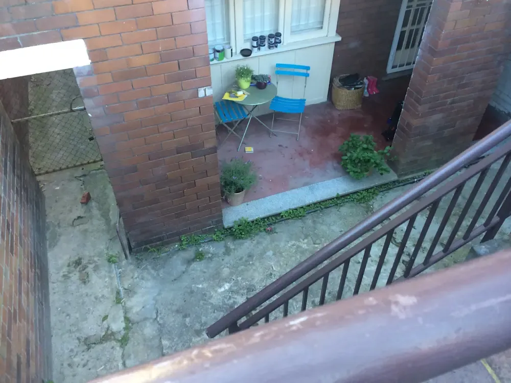 The courtyard was the only thing that wasn't done when I bought.